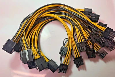 8 pin to 2x8 pin power cable 12 inch (package of 8) - Image 1 of 3