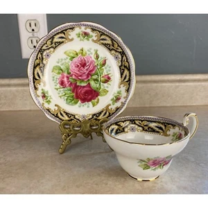 EB Foley Bone China England {Florenz} wunderschönes Teetassen- und Untertassenset - Bild 1 von 9