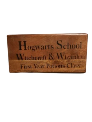 Retro Collections Harry Potters Hogwarts School Vintage Wooden Storage Box  - Image 1 of 3