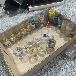 Lot of 30 Souvenir Shot Glasses Variety Cities Countries Novelty HARD ROCK CAFE - Picture 1 of 11