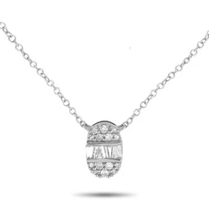 LB Exclusive 14K White Gold 0.15ct Diamond Necklace PN15564-W - Picture 1 of 4