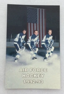 1992-93 Air Force College Hockey Pocket Spielplan Karte - Bild 1 von 2