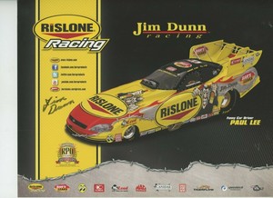 JIM DUNN HAND SIGNED HERO CARD  8X10  NHRA   DRAG RACING PHOTO