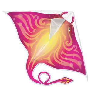 Cometa de pez diablo rosa vida colorida como nueva para niños adultos fácil de volar - Imagen 1 de 6