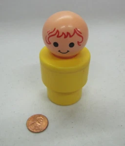 Vintage Fisher Price Little People Big Tall Jumbo Chunky Red Head Girl Mom Lady - Picture 1 of 3
