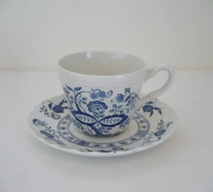 J&G Meakin Classic Blue Onion Cup & Saucer England - Picture 1 of 10