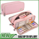 Large Capacity Pencil Case 3 Compartment Stationery Pouches Makeup Bag Storage
