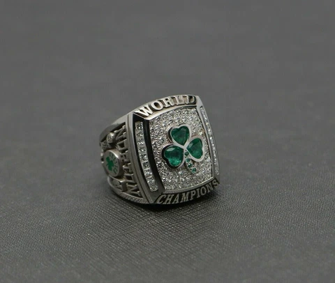 Boston Celtics 2008 Championship Ring, Diamonds and  Emeralds, Size 11* Cover