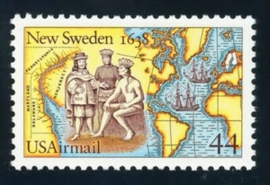 US Stamp #C117 New Sweden 44c - PSE Cert - GEM 100 - MNH - SMQ $150.00 - Picture 1 of 2