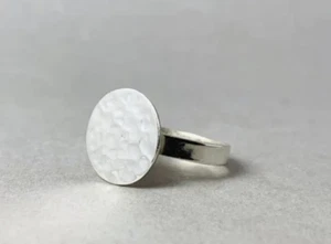 Anillo de plata esterlina 925 sólido hecho a mano anillo llamativo para mujer todas las tallas - Imagen 1 de 8