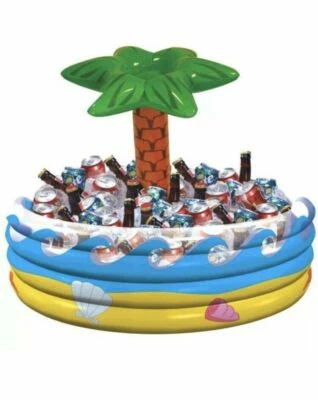 Enfriador inflable palmera hawaiano Luau playa piscina fiesta decoración suministros Foto 1 de 2