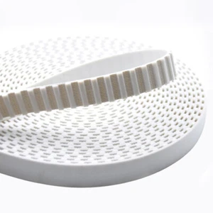White PU Open End Timing Belt T5 T10 AT5 AT10 Width 10mm-50mm for 3D Printer/CNC - Foto 1 di 4