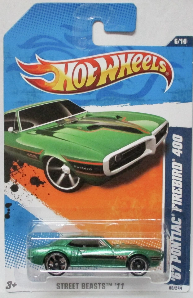 Pontiac Firebird 400 Green Street Beasts 2011 Hot Wheels ’67 envío combinado 6/10 Foto 1 de 1