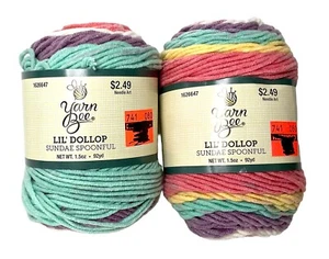 2 Skeins Yarn Bee Lil Dollop Gradient “Sundae Spoonful” 02 1.5 Oz Each - Picture 1 of 3