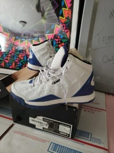 AND1 Boys Size 3 White/ Blue  Basketball High top Sneakers Show Out #108 - Picture 1 of 20