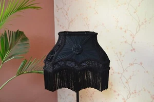 Gothic lampshade rectangle black g hand-stitched table lampshade floor lampshade - Picture 1 of 8
