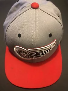 Mitchell & Ness Vintage Hockey Retro Detroit Red Wings Gray Red Snapback Hat - Picture 1 of 16