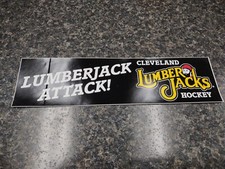 VTG 90s Cleveland Lumberjacks IHL Minor League Hockey Bumper Sticker NICE