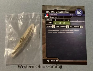War At Sea Task Force Hr. Ms. Zvaardvisch #8/60 NEW Axis Allies Miniatures A&A - Picture 1 of 1
