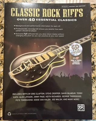 Libro y CD de guitarra Alfred Classic Rock Riffs Foto 1 de 4