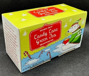 TRADER JOE'S Zuckerstange Grüntee entkoffeiniert 20 Teebeutel 1 Packung NEU versiegelt - Bild 1 von 6