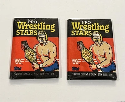 Topps WWF Pro Wrestling Stars 1985 dos (2) paquetes de cera sellados de fábrica Foto 1 de 4