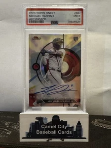 Michael Harris II 2023 Topps Finest #FA-MH Refractor Rookie Auto Card - PSA 9 - Picture 1 of 2