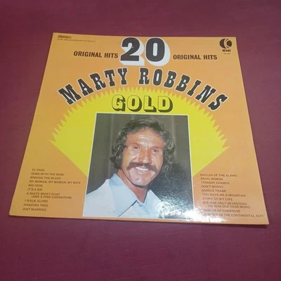 Marty Robbins  Gold - 20 Original Hits 33 RPM Vinyl LP Record 1975 Country NM/EX - Image 1 of 4