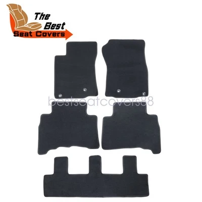 Front & Rear Floor Waterproof Mats Carpet Black Velour For 10-13 Lexus GX460 NEW - Imagem 1 de 4