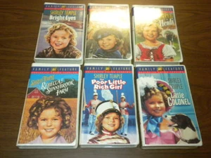 19 SHIRLEY TEMPLE vhs tapes #1-#19 GREAT CONDITION FAMILY FEATURE IN COLOR lot - Picture 1 of 10