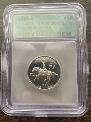 1999 S Delaware Silver State Quarter ICG PR70 DCAM - Image 1 of 4