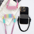 Rainbow Phone Case Back Clip Lanyard Stand Hanging Neck Strap Crossbody Chain