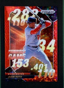 2020 Prizm Numbers Game NG1 Juan Soto Quick Pitch Red Donut Circles /149 - Picture 1 of 3