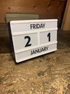 Smart Point LIGHT UP Desk Table Nightstand Wall Mounted FUN Calendar Light Box - Picture 1 of 7