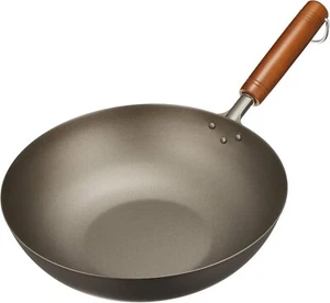 Hasemoto Pure Titanium Wooden Handle Frying Pan 26cm Body AIT1226 F/S from Japan - Picture 1 of 6