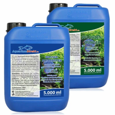 (2,50€/1l) Set Wasseraufbereiter und Pflanzendünger Aquarium 5000 ml