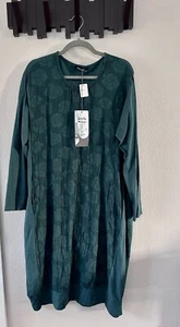 COTTON TSHIRT DRESS with imprinted flowers MADE IN ITALY ONE SIZE LOOSE FIT - Picture 1 of 6