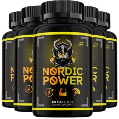 (Paquete de 5) Cápsulas Nordic Power para Hombre – NordicPower Salud y Energía General Foto 1 de 4