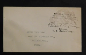 1937 USA Brief USMC 4th Regiment Shanghai China nach Philadelphia PA Porto fällig - Bild 1 von 2
