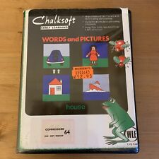 Commodore 64 C64 WORDS AND PICTURES early learning software CHALKSOFT cassette