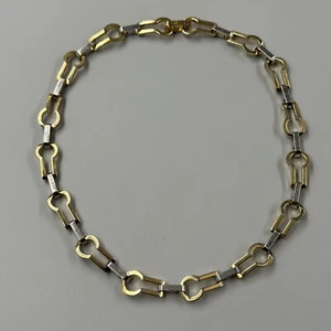 Louis Vuitton Vintage LV Combination Necklace Gold & Silver Chain 16.75" - Bild 1 von 19