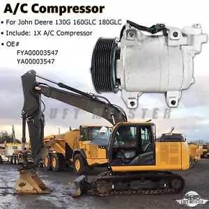 Neu Klimakompressor passend für John Deere 130G, 160GLC, 180GLC, 200G, 210GLC FYA00003547 - Bild 1 von 14