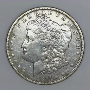 ~PLATA AMERICANA VINTAGE~ 1891-O Dólar Morgan 90% Plata EE. UU. AU Detalles e243 - Imagen 1 de 2