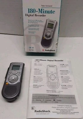 RADIOSHACK DIGITAL VOICE Activated 180Min RECORDER CAT NO 14-1198 TESTED WORKING - Image 1 of 4