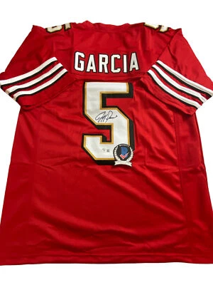 JERSEY PERSONALIZADO FIRMADO POR JEFF GARCIA DE LOS 49ERS DE SAN FRANCISCO CERTIFICADO DE AUTENTICIDAD BECKETT BAS WQ26580 Foto 1 de 4