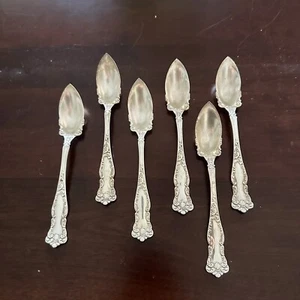 Vintage WM Rogers & Son AA Versilbert Oxford 1901 Obstlöffel 6er Set Antik - Bild 1 von 3