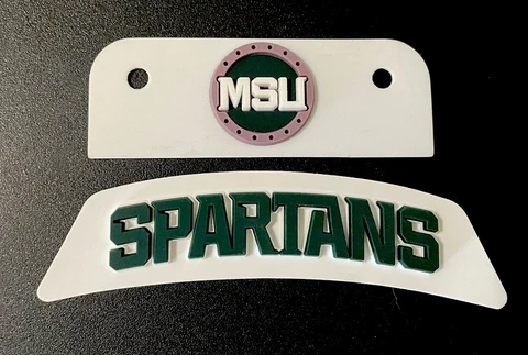 Michigan State 3D Schutt Bumper Set, for a Full Size Football Helmet Cover