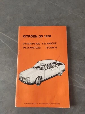 Citroën GS 1220 Descrizione Tecnica 1974 - Immagine 1 di 4