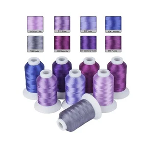 Hilo de bordar Simthread púrpura 8 colores Brother 550 yardas, 40wt 100 % poliéster... - Imagen 1 de 7