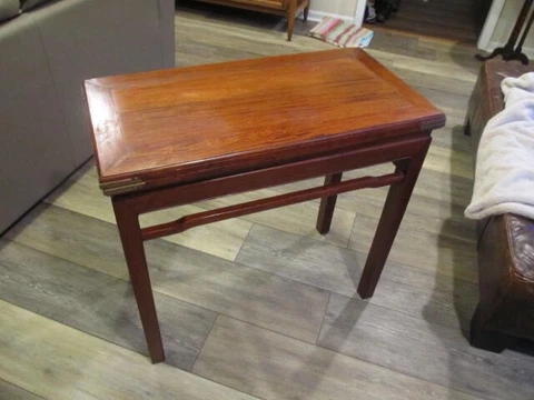 Antique 19th century rosewood Chinese folding card table Cover